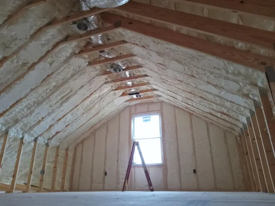 Spray foam roofing application for Crawl Space Insulation project in Montgomery